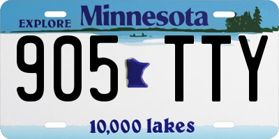 MN license plate 905TTY