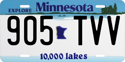 MN license plate 905TVV