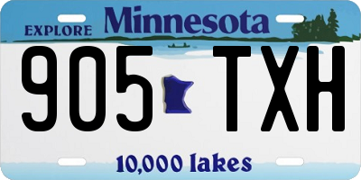MN license plate 905TXH