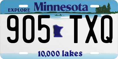 MN license plate 905TXQ