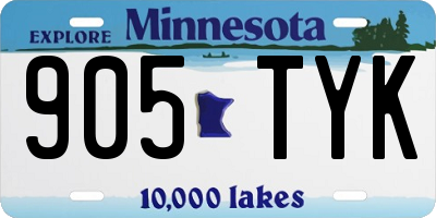 MN license plate 905TYK