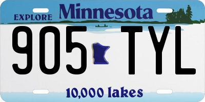 MN license plate 905TYL