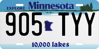 MN license plate 905TYY