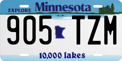 MN license plate 905TZM