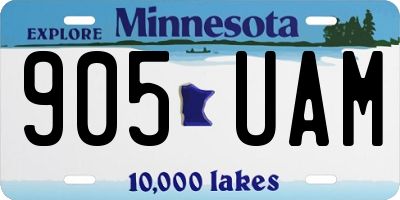 MN license plate 905UAM