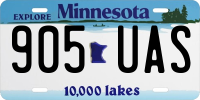 MN license plate 905UAS