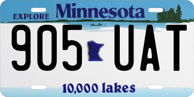 MN license plate 905UAT
