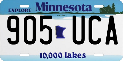 MN license plate 905UCA