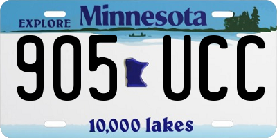 MN license plate 905UCC