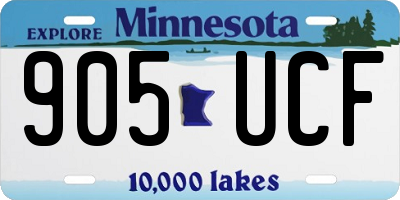 MN license plate 905UCF