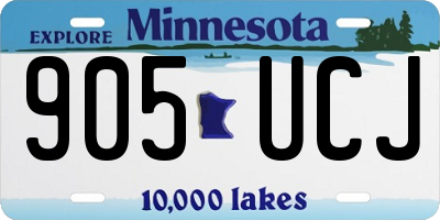MN license plate 905UCJ