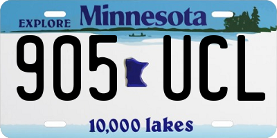 MN license plate 905UCL