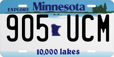 MN license plate 905UCM