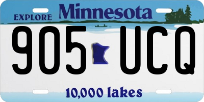 MN license plate 905UCQ