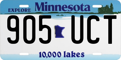 MN license plate 905UCT