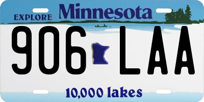 MN license plate 906LAA