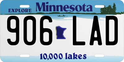 MN license plate 906LAD