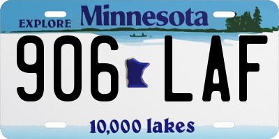 MN license plate 906LAF