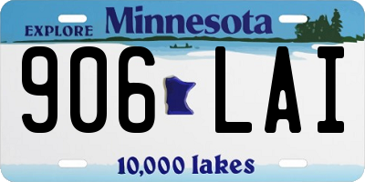 MN license plate 906LAI