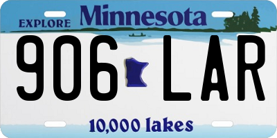 MN license plate 906LAR