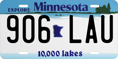 MN license plate 906LAU