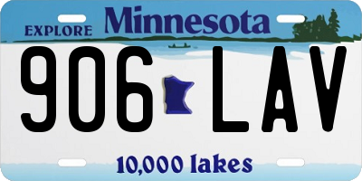 MN license plate 906LAV