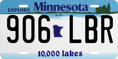 MN license plate 906LBR