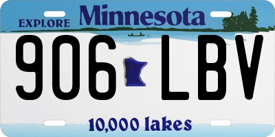 MN license plate 906LBV