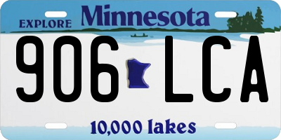 MN license plate 906LCA
