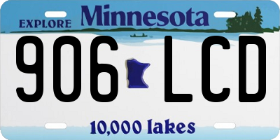 MN license plate 906LCD