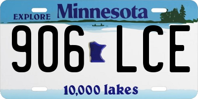 MN license plate 906LCE