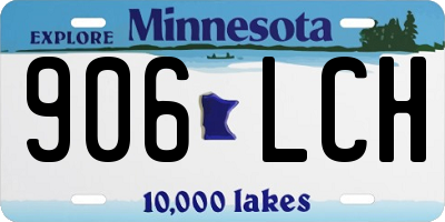 MN license plate 906LCH