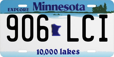 MN license plate 906LCI