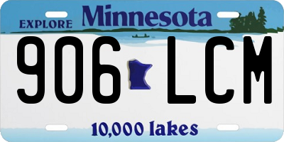 MN license plate 906LCM