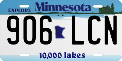 MN license plate 906LCN