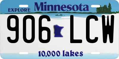 MN license plate 906LCW