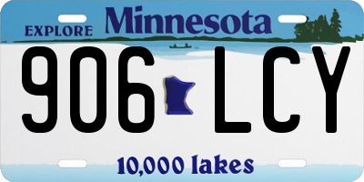 MN license plate 906LCY