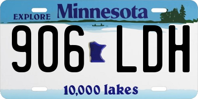 MN license plate 906LDH