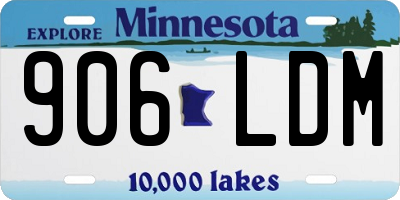 MN license plate 906LDM