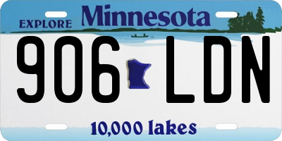 MN license plate 906LDN