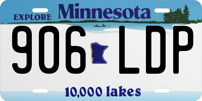 MN license plate 906LDP