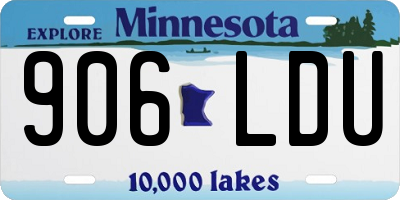 MN license plate 906LDU
