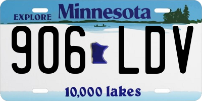 MN license plate 906LDV