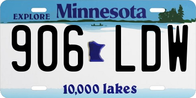 MN license plate 906LDW
