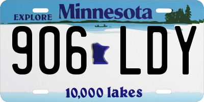 MN license plate 906LDY