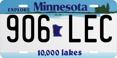 MN license plate 906LEC