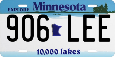 MN license plate 906LEE