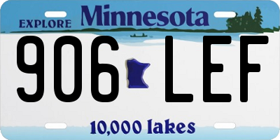 MN license plate 906LEF