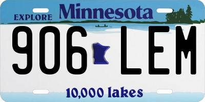 MN license plate 906LEM