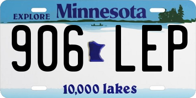 MN license plate 906LEP